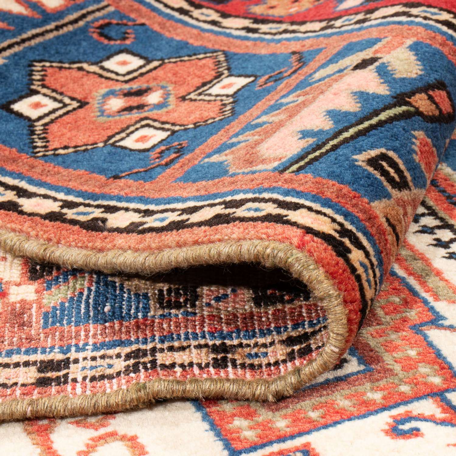 Tapis persan - Nomadic - 210 x 152 cm - bleu