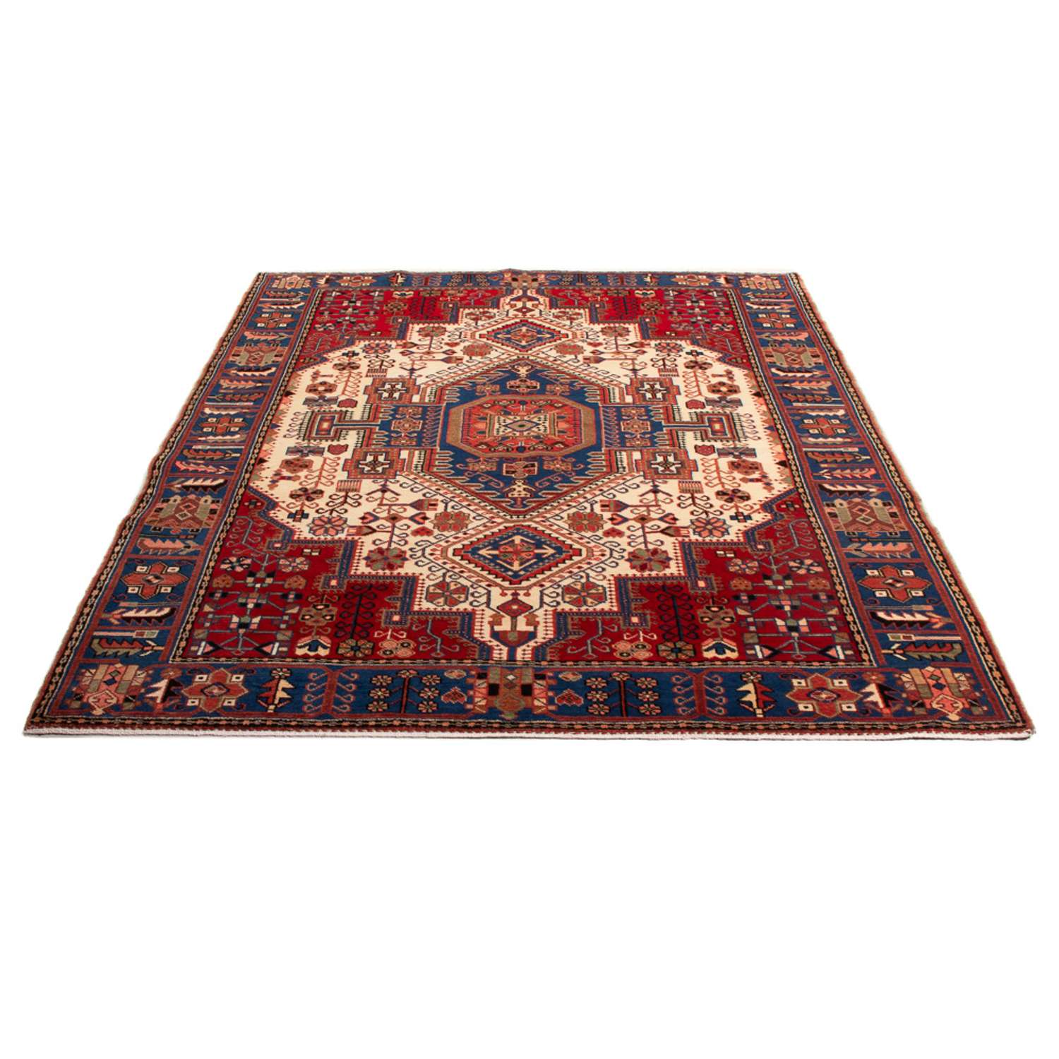 Tapis persan - Nomadic - 210 x 152 cm - bleu