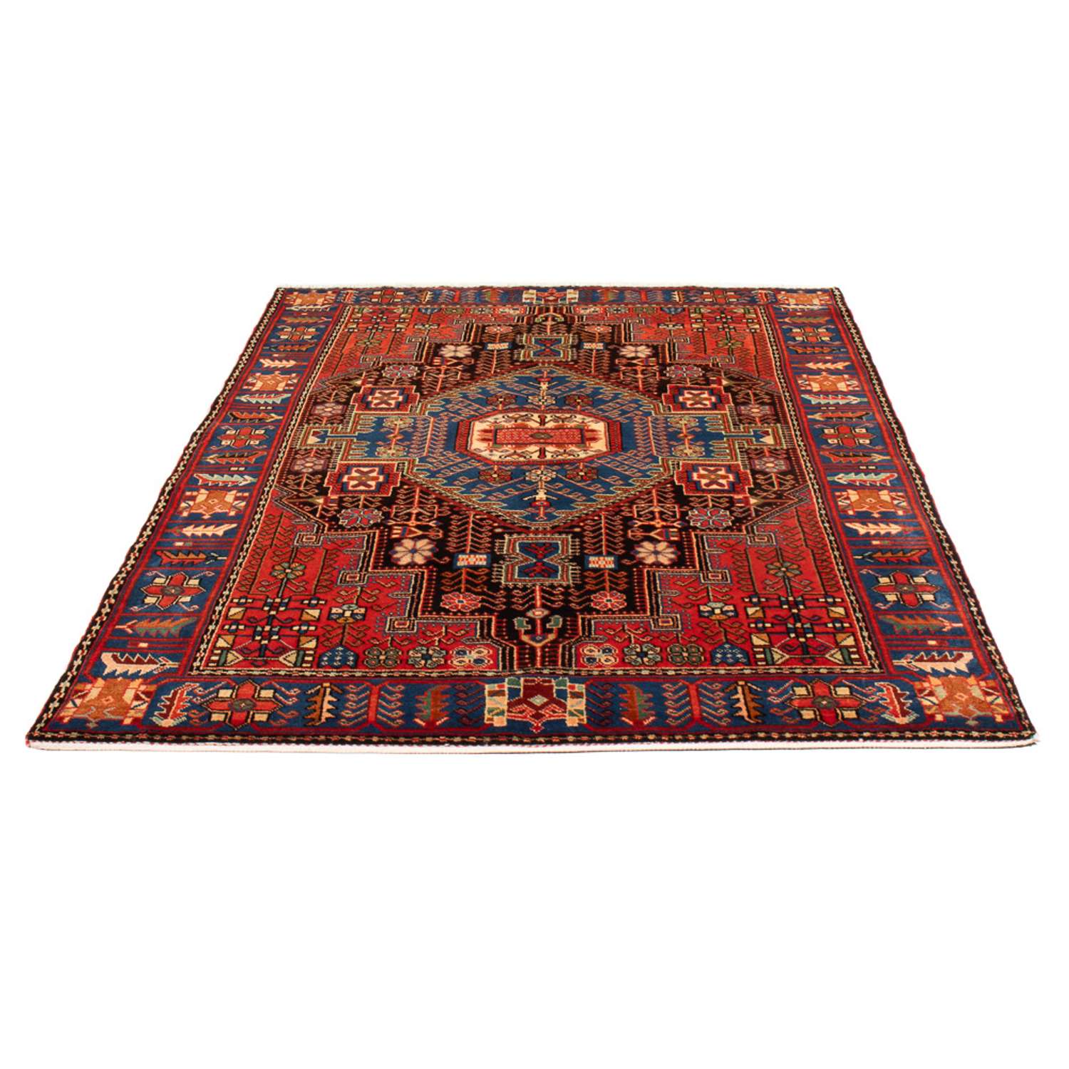 Tapis persan - Nomadic - 210 x 132 cm - bleu