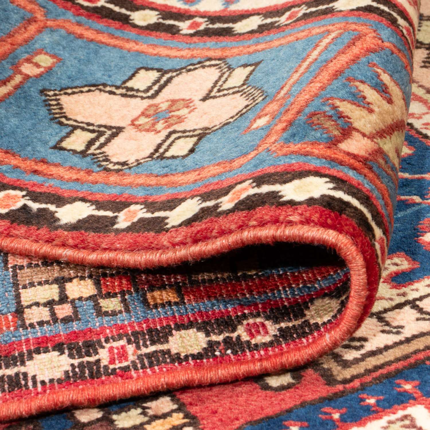 Perski dywan - Nomadyczny - 196 x 147 cm - niebieski