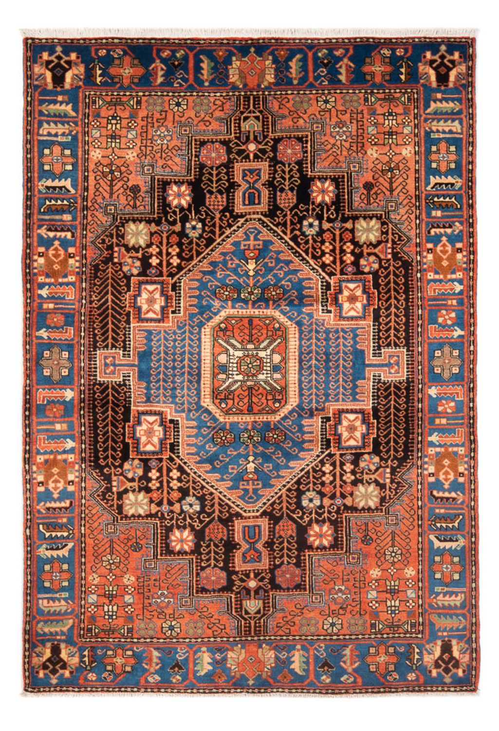 Tapis persan - Nomadic - 204 x 150 cm - bleu