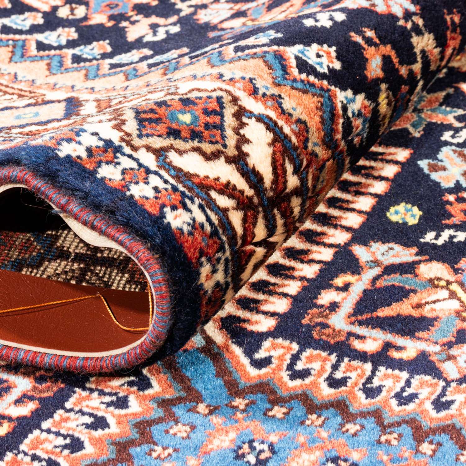 Biegacz Perski dywan - Nomadyczny - 182 x 84 cm - ciemnoniebieski
