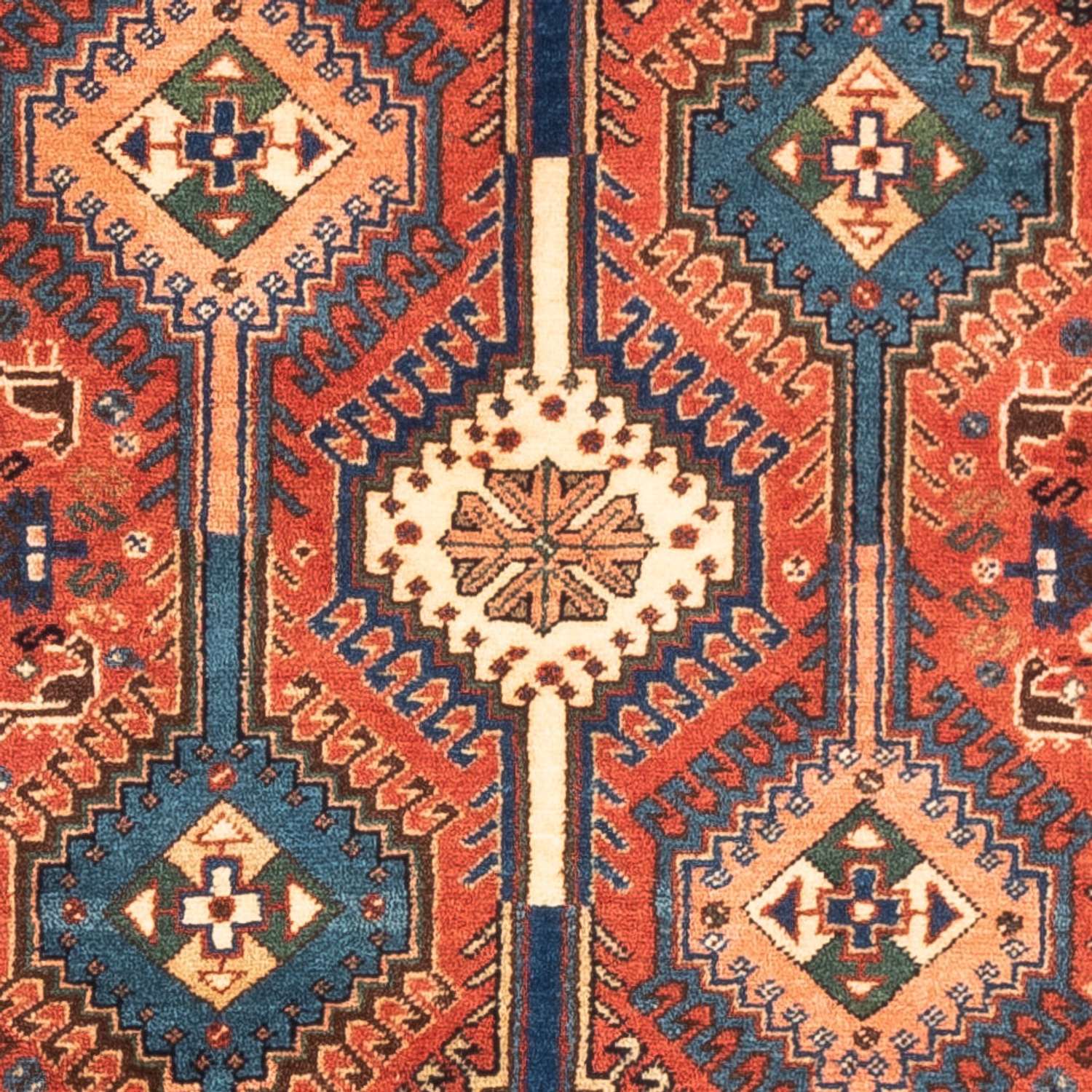 Perski dywan - Nomadyczny - 125 x 80 cm - czerwony