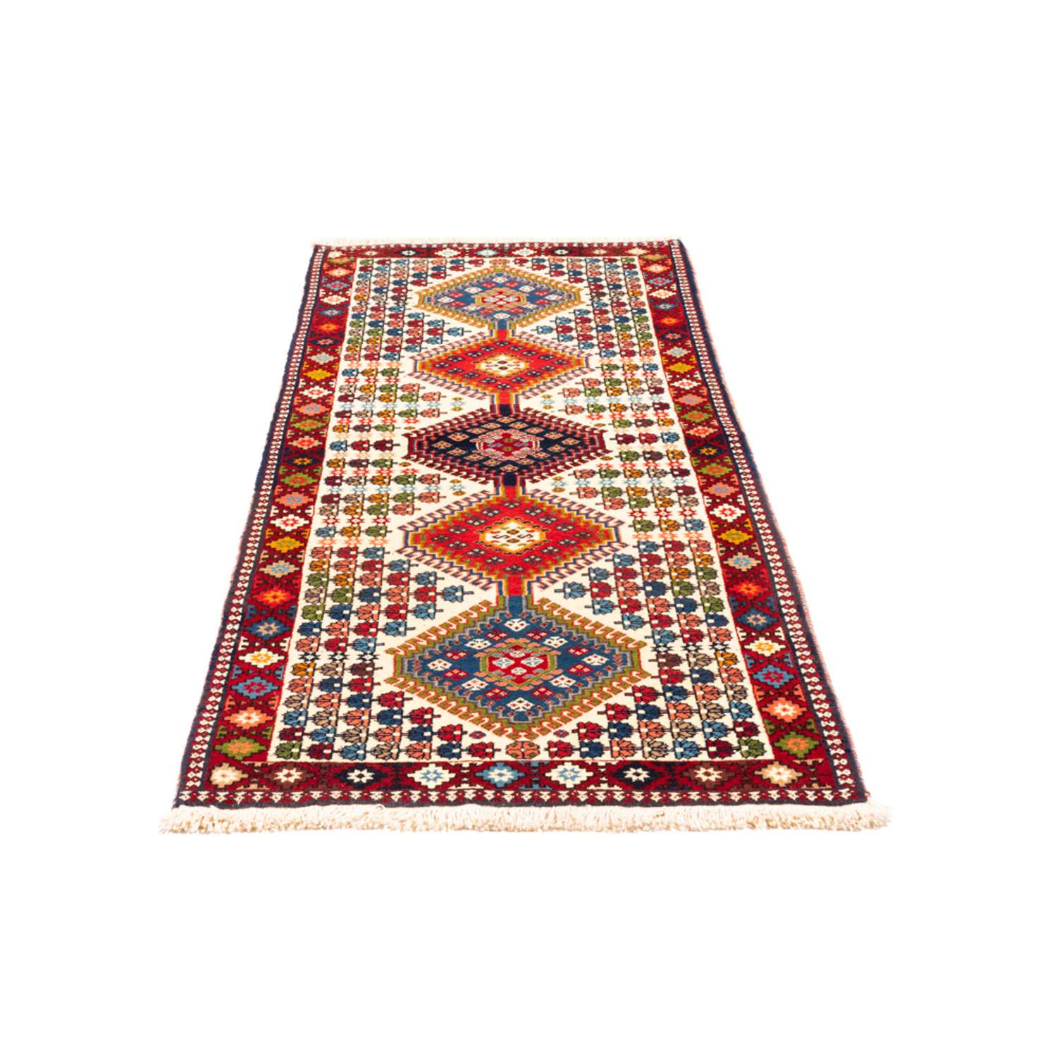 Tapis de couloir Tapis persan - Nomadic - 197 x 78 cm - crème