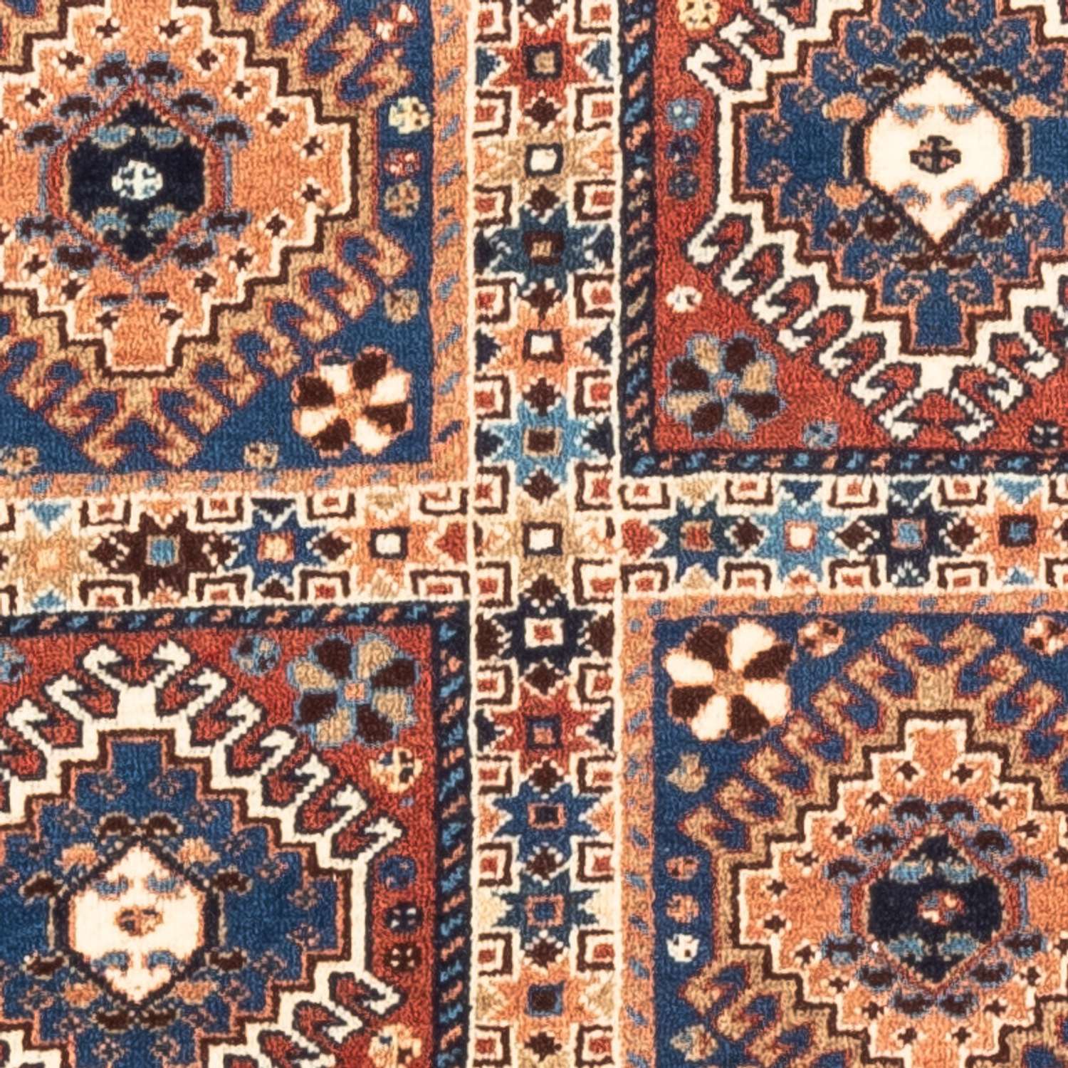 Alfombra persa - Nómada - 132 x 82 cm - multicolor