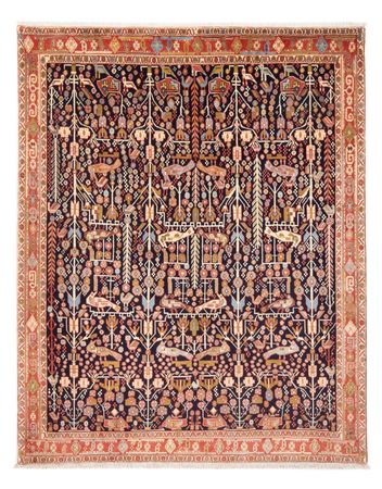 Tapis persan - Nomadic - 200 x 154 cm - bleu foncé