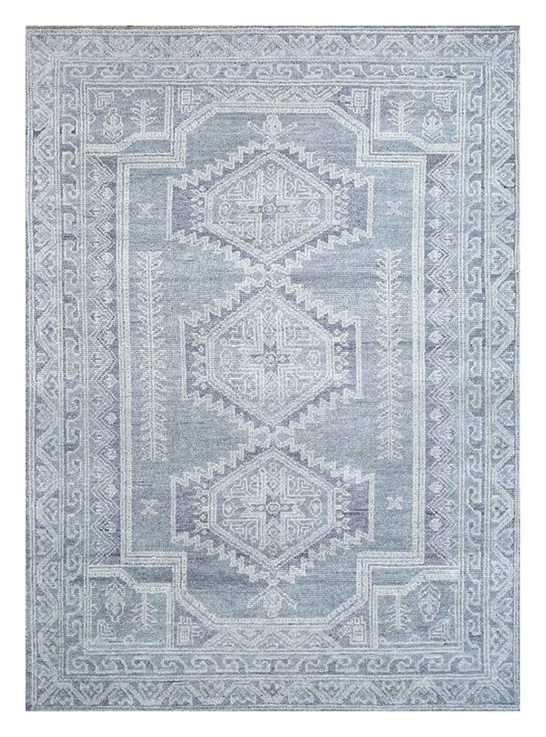 Tappeto di lana - 360 x 270 cm - blu chiaro