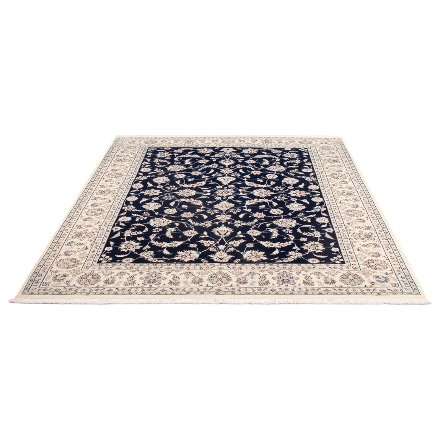 Tapis persan - Nain - Premium - 207 x 152 cm - bleu foncé