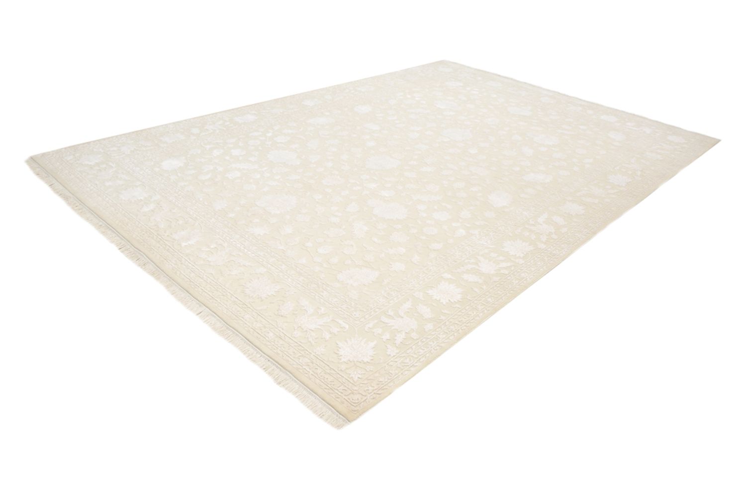 Alfombra oriental - 350 x 242 cm - blanco