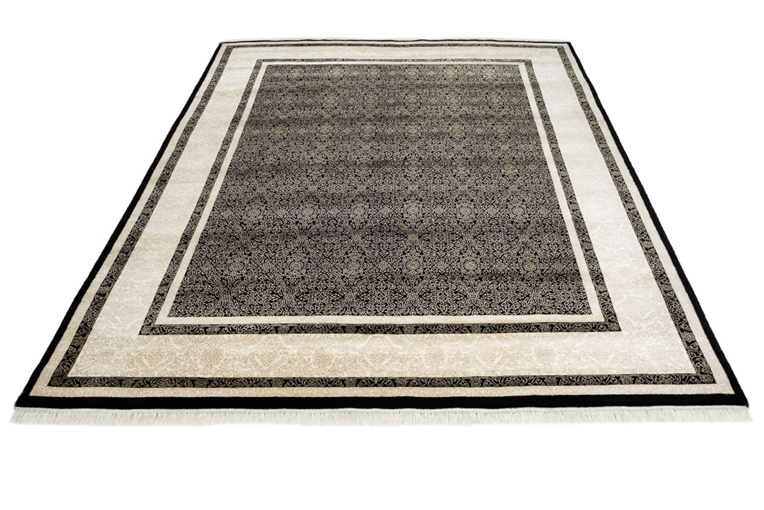 Alfombra oriental - 246 x 204 cm - antracita