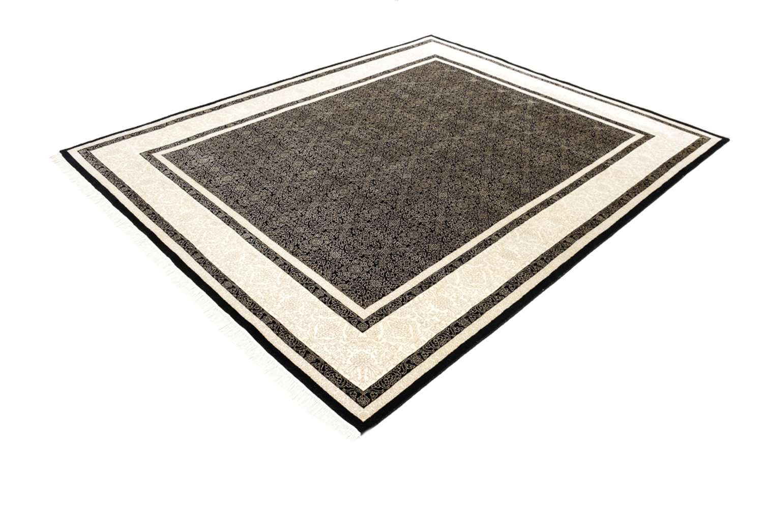 Alfombra oriental - 246 x 204 cm - antracita