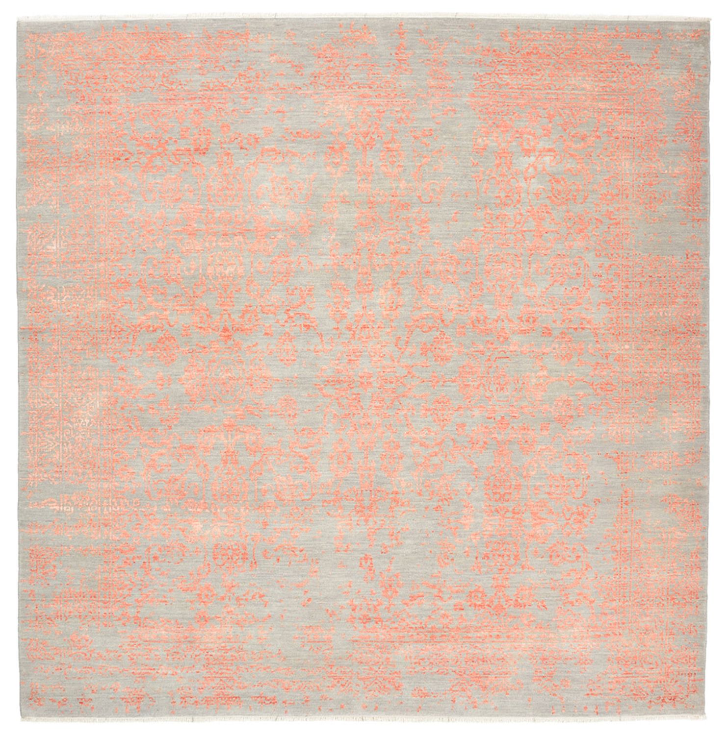 Tapis design carré  - 248 x 247 cm - orange