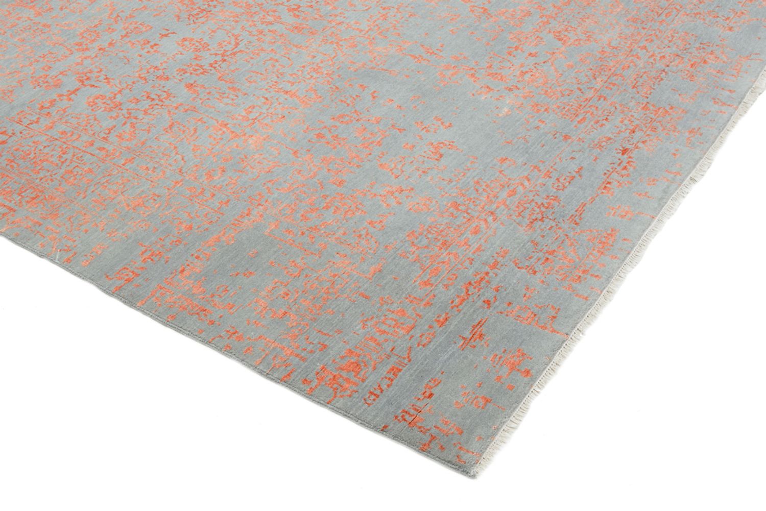 Tapis design carré  - 248 x 247 cm - orange