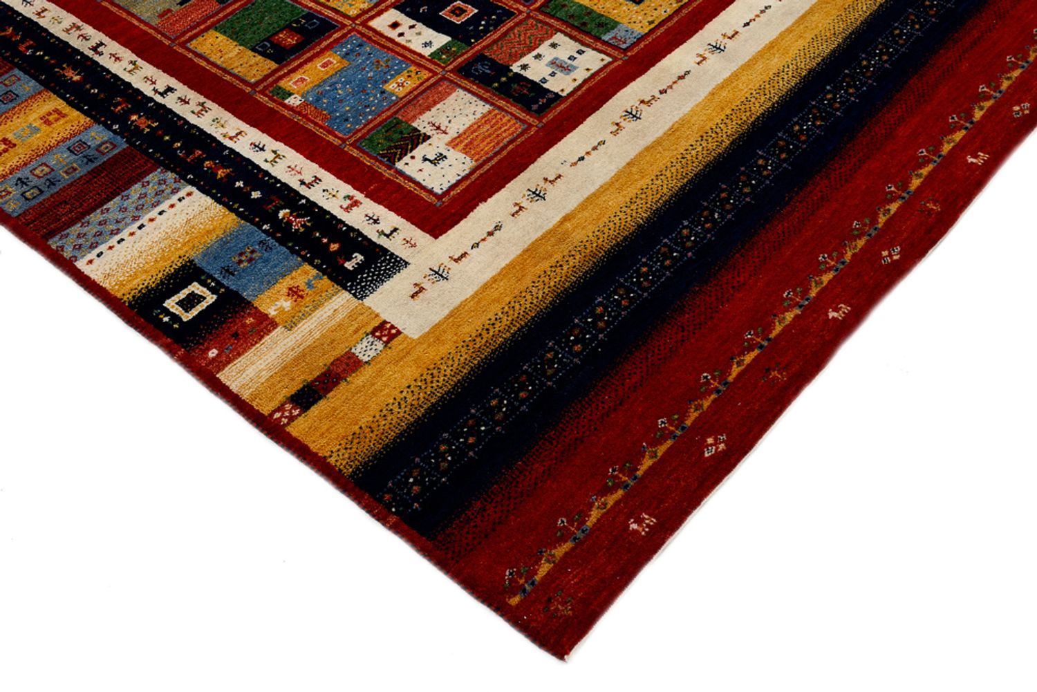 Tapis Gabbeh - Loribaft Indus - 242 x 173 cm - multicolore