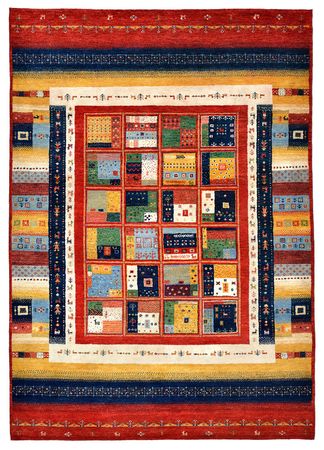 Gabbeh Rug - Loribaft Indus - 242 x 173 cm - multicolored