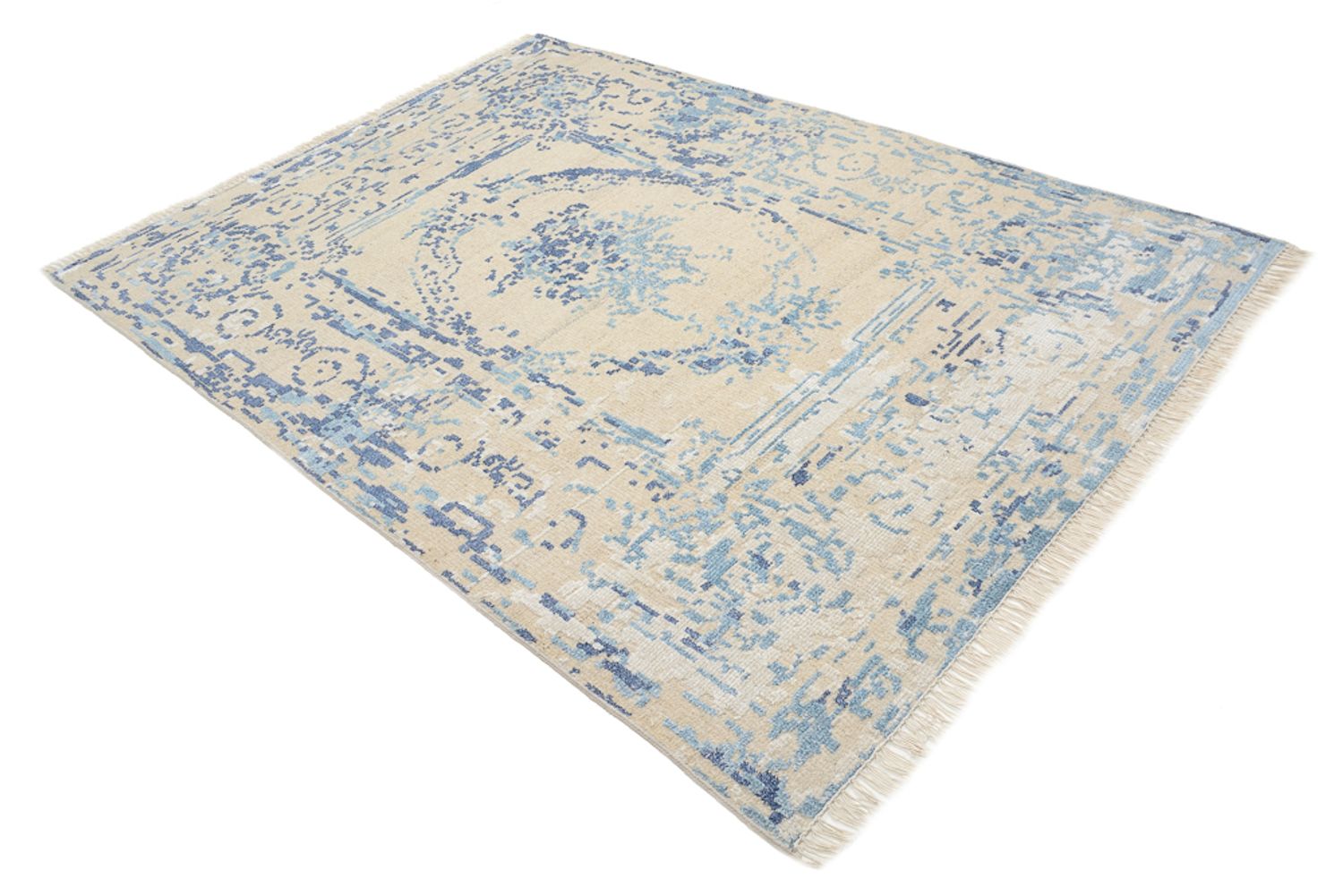 Tapis design - 243 x 176 cm - crème