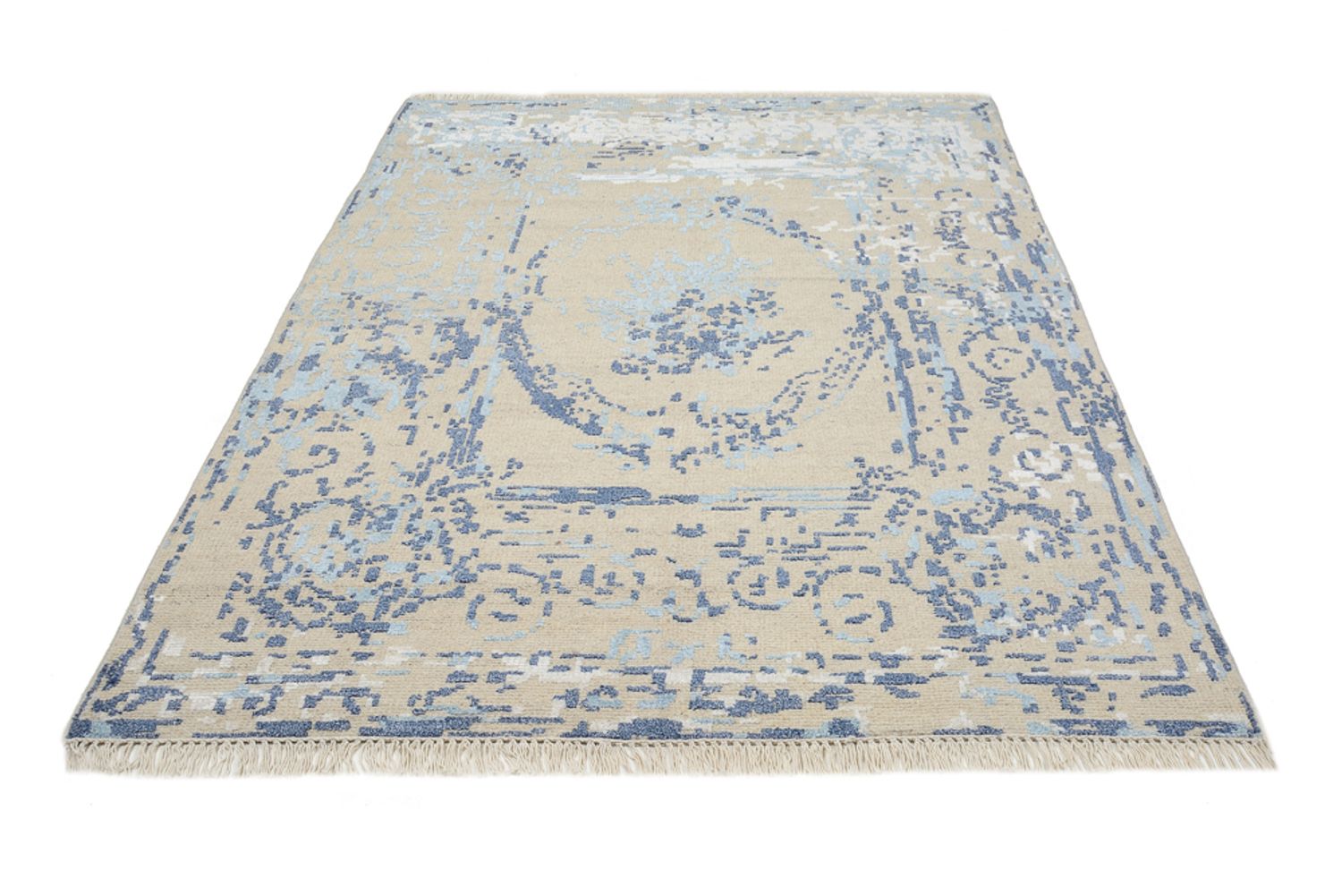 Tapis design - 243 x 176 cm - crème