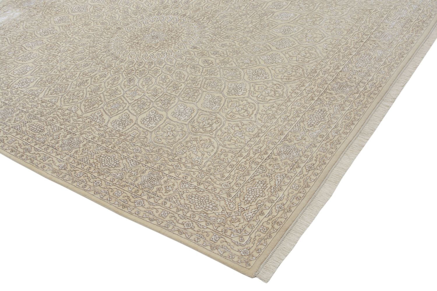 Alfombra oriental - 247 x 204 cm - beige oscuro