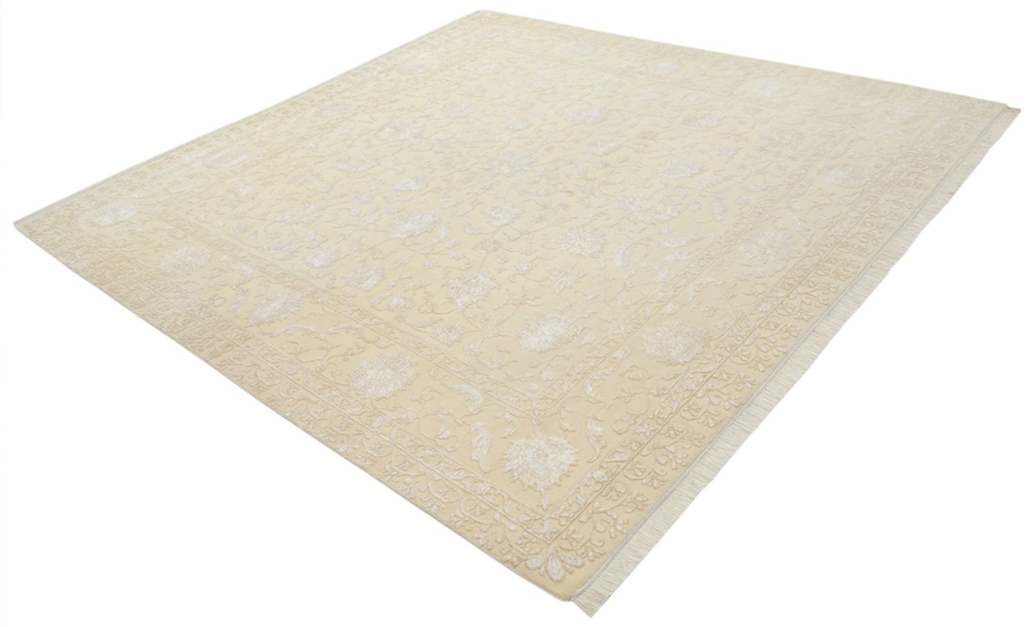 Tapis oriental carré  - 255 x 250 cm - beige clair