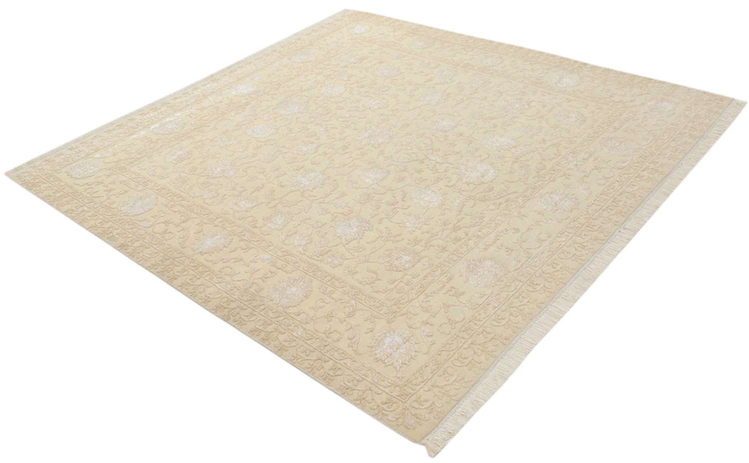 Alfombra oriental cuadrado  - 204 x 202 cm - beige claro