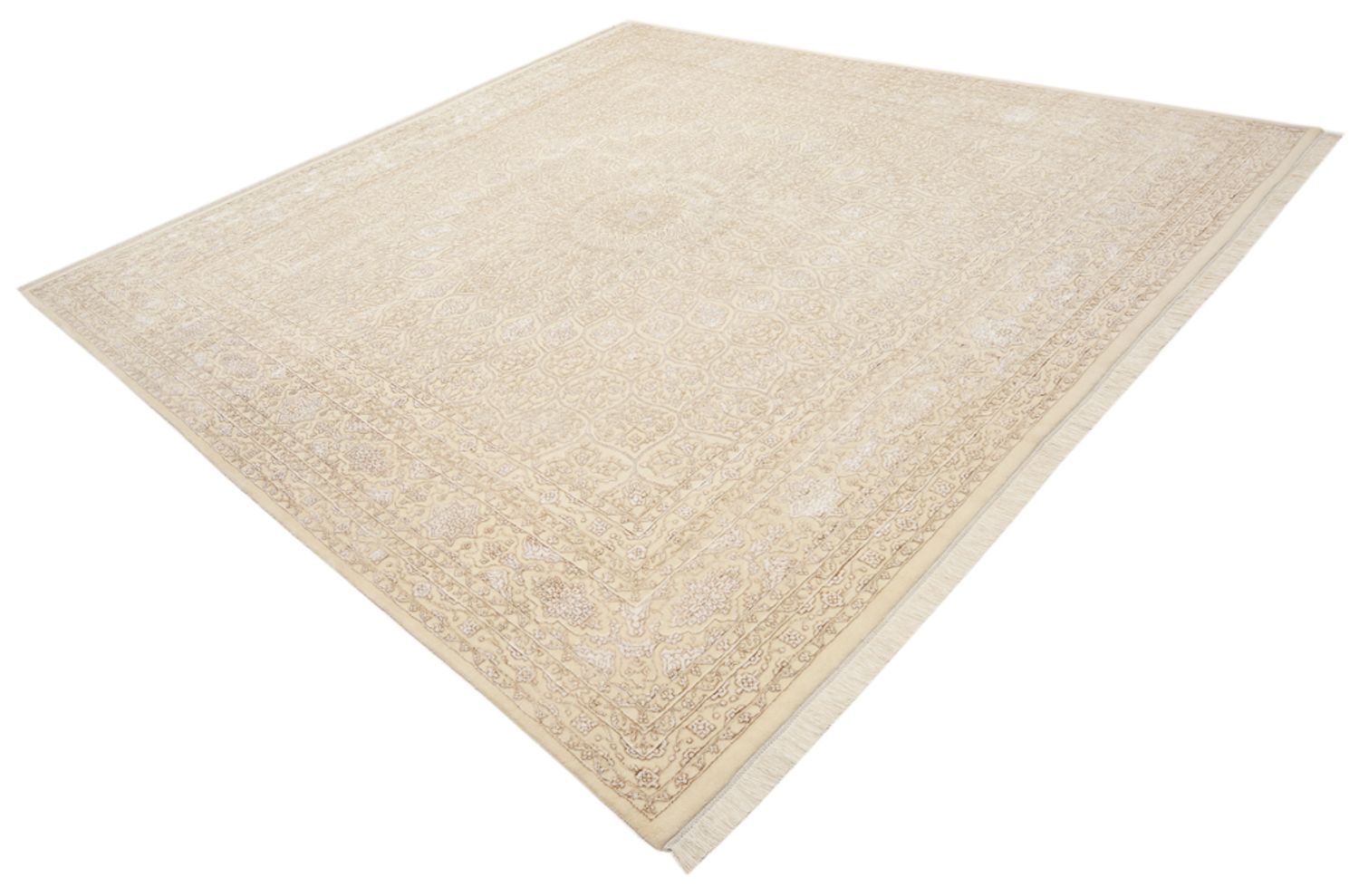 Alfombra oriental cuadrado  - 304 x 301 cm - beige oscuro