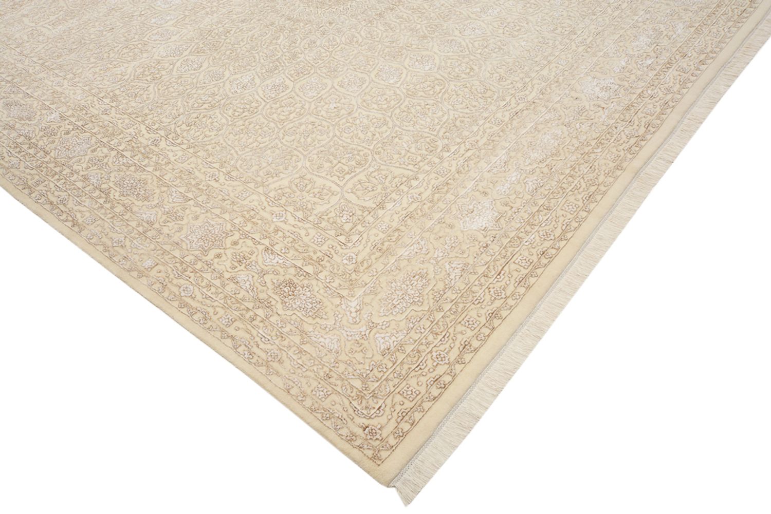 Alfombra oriental cuadrado  - 304 x 301 cm - beige oscuro