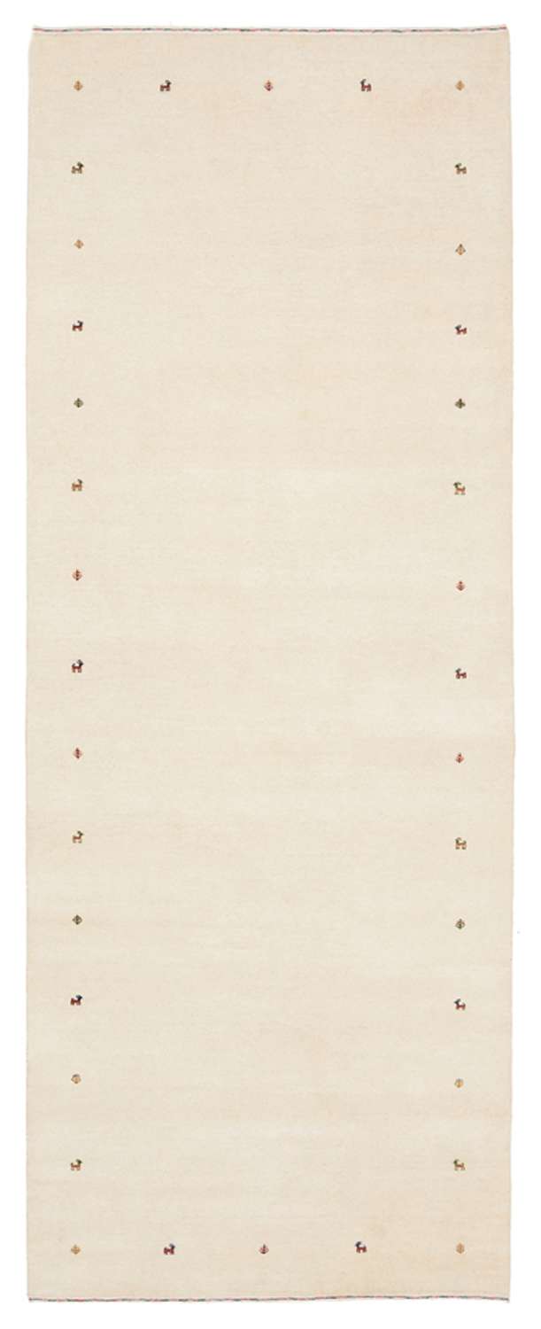 Runner Gabbeh Rug - Loribaft Indus - 334 x 128 cm - cream