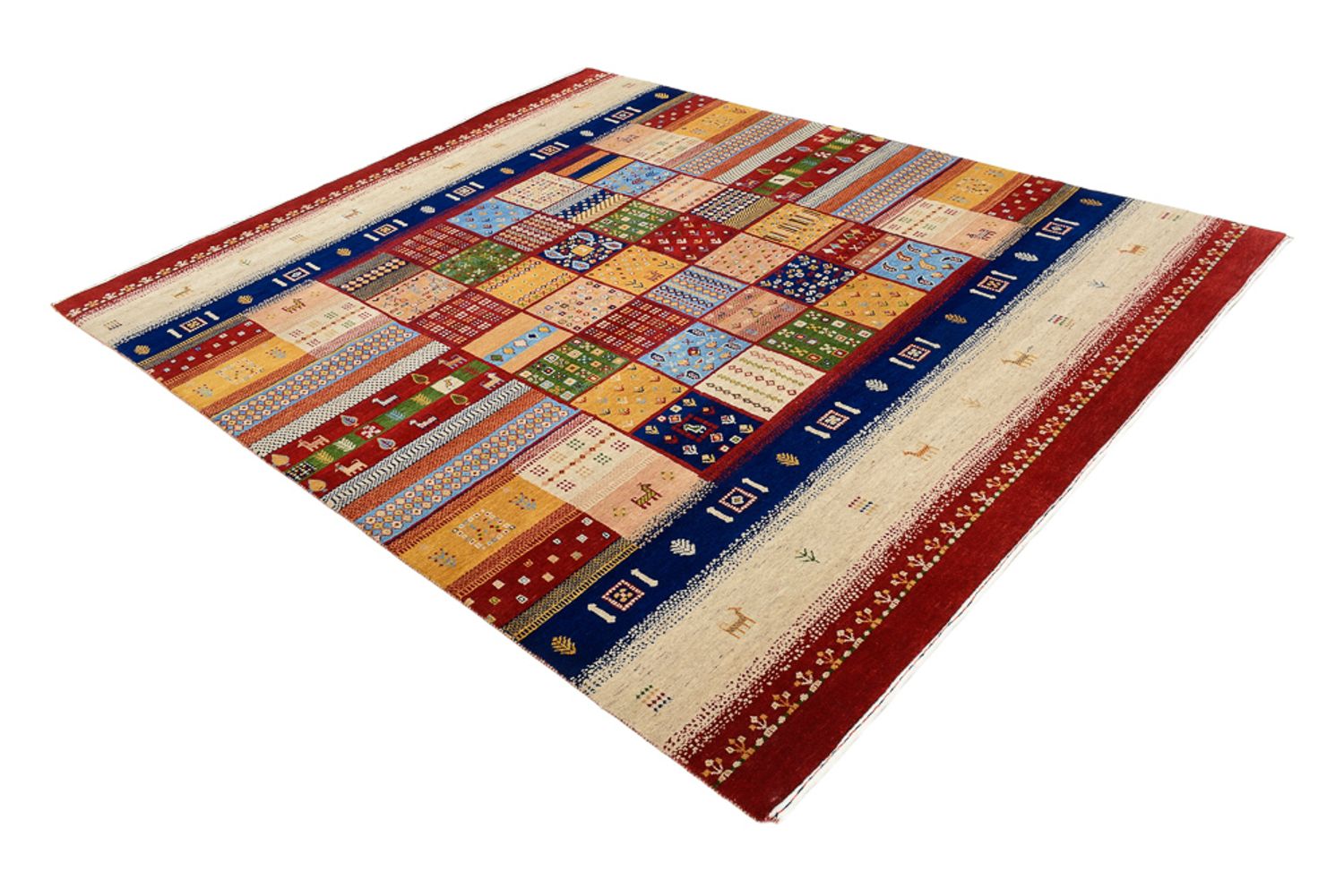 Tappeto Gabbeh - Loribaft Indus - 251 x 207 cm - multicolore