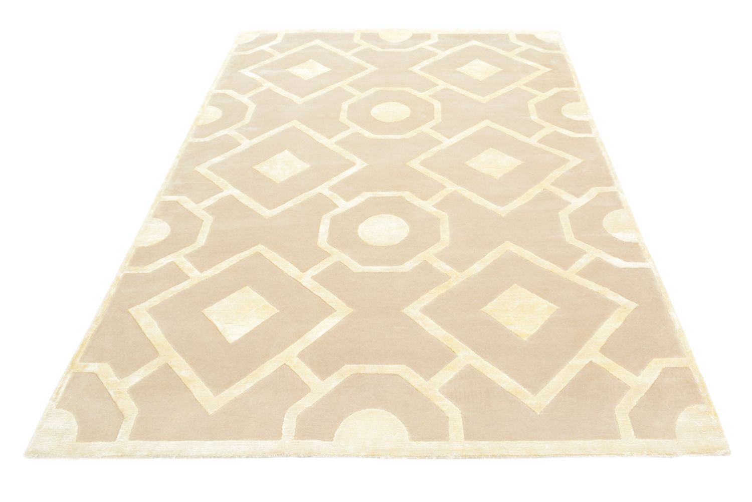 Designer Teppich - 240 x 170 cm - dunkelbeige