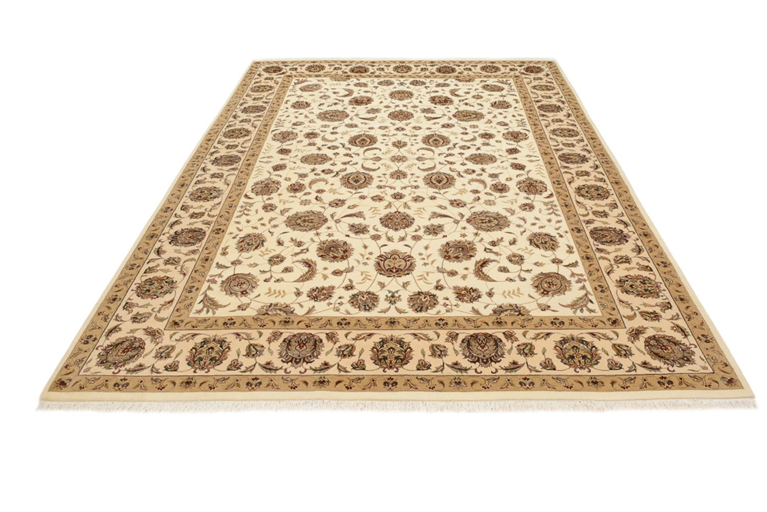 Orientaliska mattor - Tabriz - 305 x 217 cm - ljusbeige