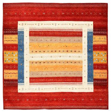 Tappeto Gabbeh - Loribaft Indus quadrato  - 251 x 248 cm - multicolore