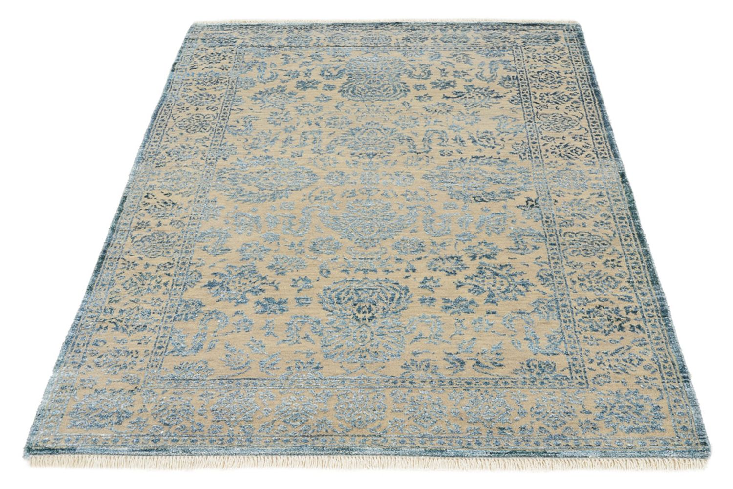 Tapis design - 152 x 103 cm - bleu clair