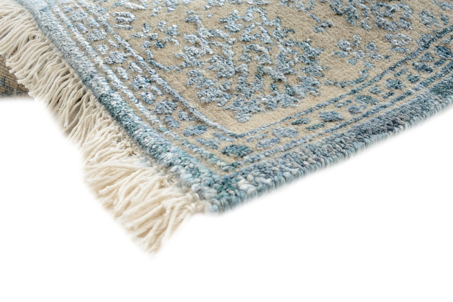 Tapis design - 152 x 103 cm - bleu clair