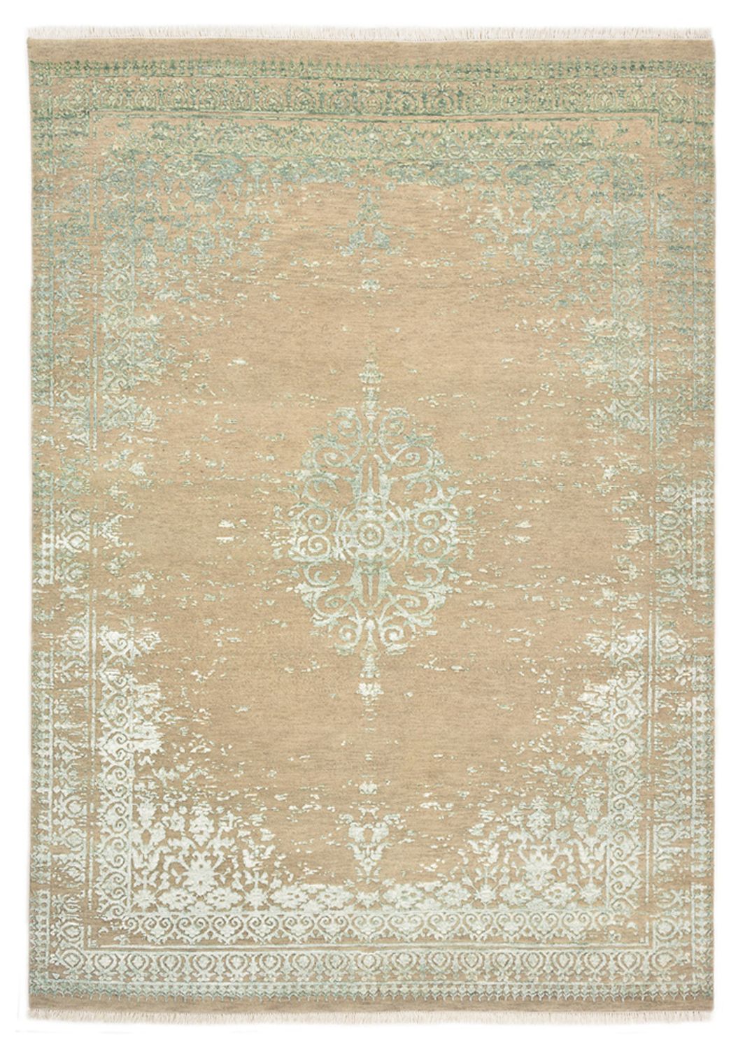 Designer Teppich - 243 x 172 cm - dunkelbeige