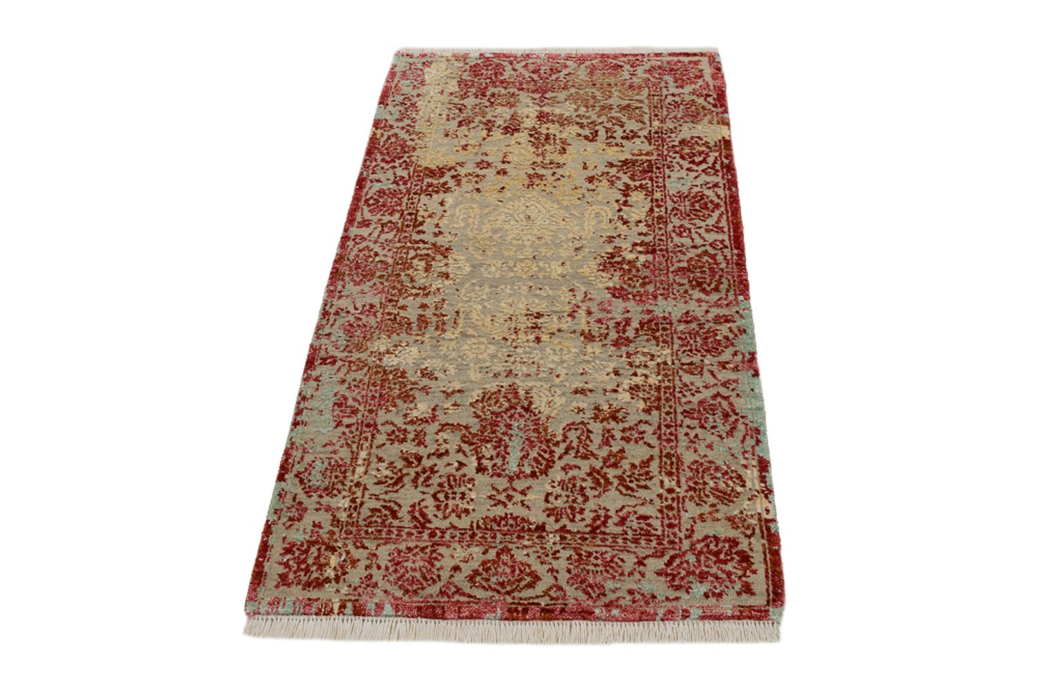 Tapis design - 133 x 71 cm - rouge clair