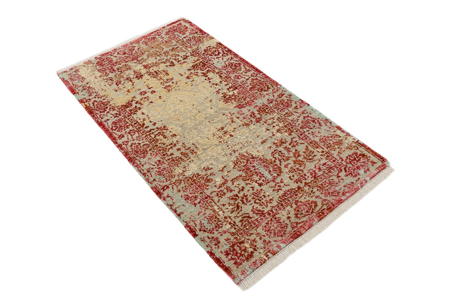 Tapis design - 133 x 71 cm - rouge clair