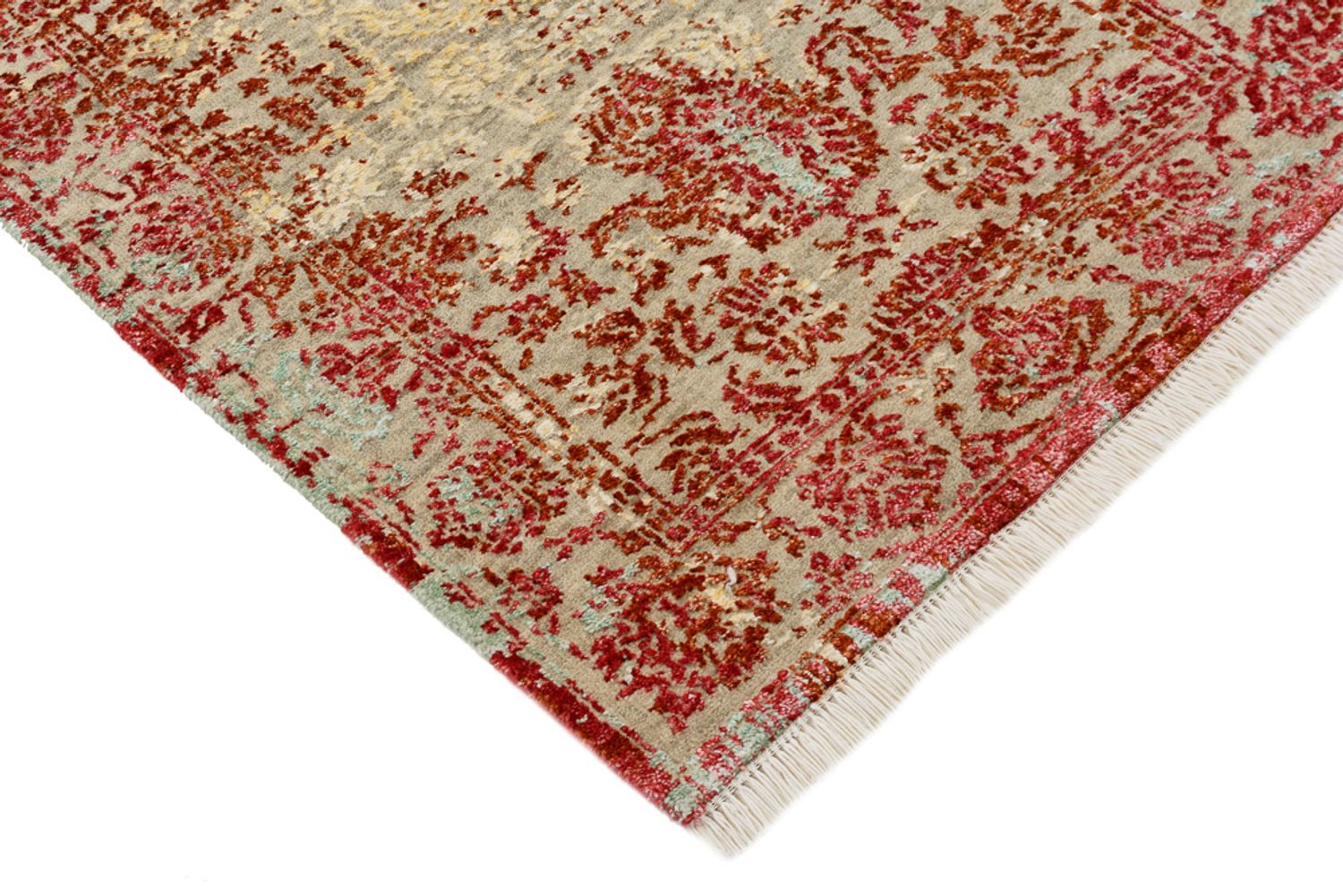 Designer Teppich - 133 x 71 cm - hellrot