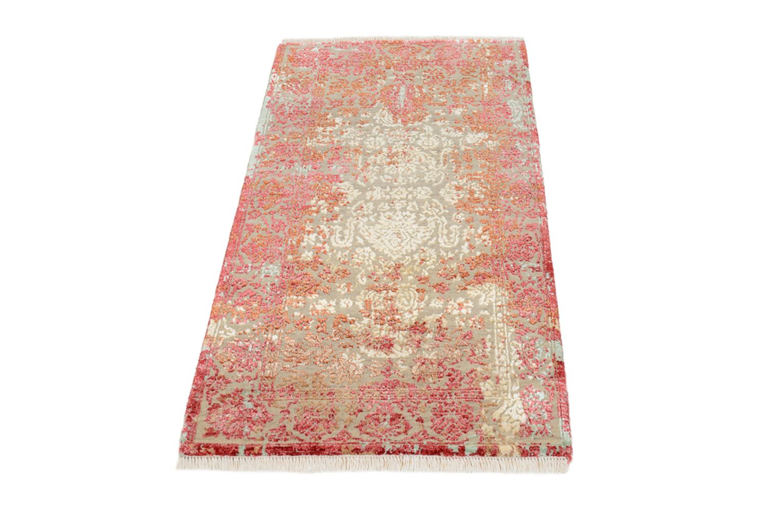 Tapis design - 133 x 71 cm - rouge clair