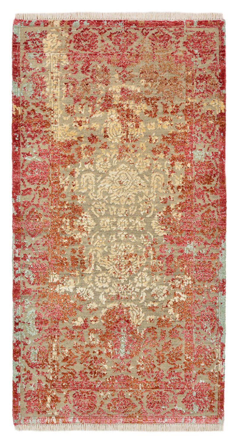 Tapis design - 134 x 71 cm - rouge clair