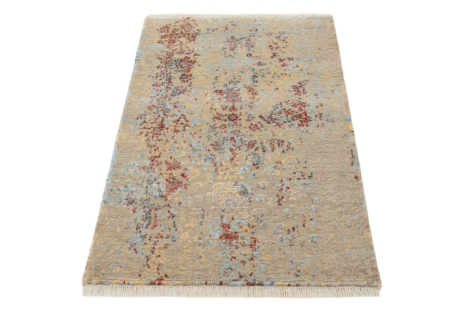 Tapis design - 129 x 81 cm - beige clair