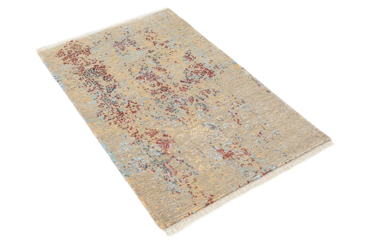 Designer tapijt - 129 x 81 cm - licht beige