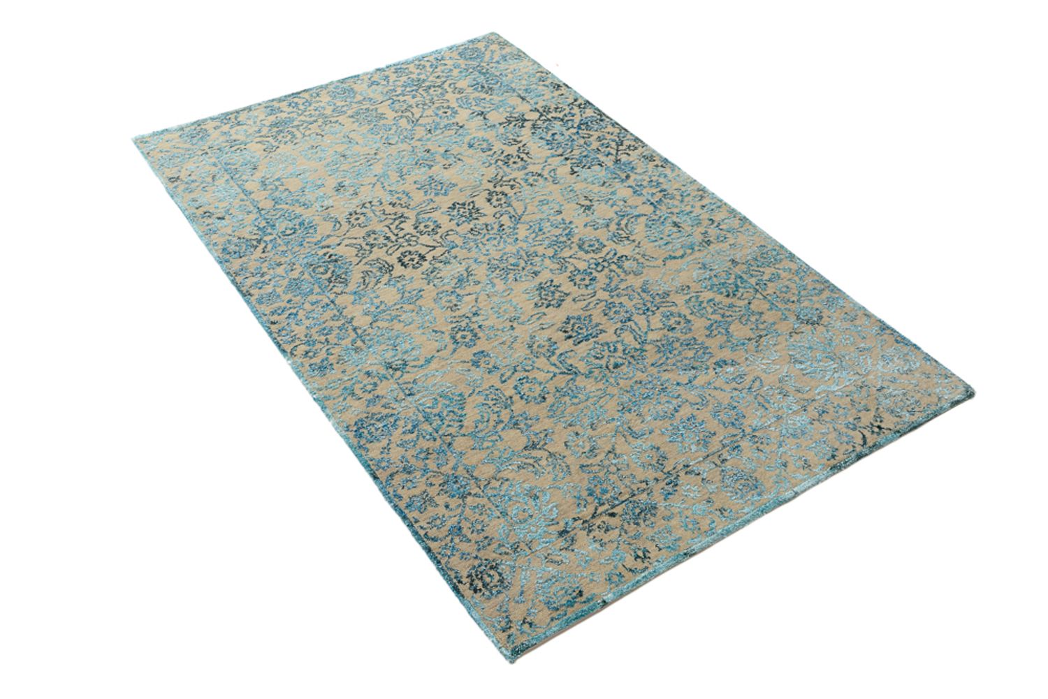 Tapis design - 150 x 95 cm - bleu clair