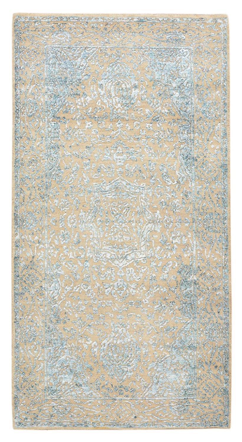 Tapis design - 138 x 74 cm - beige clair