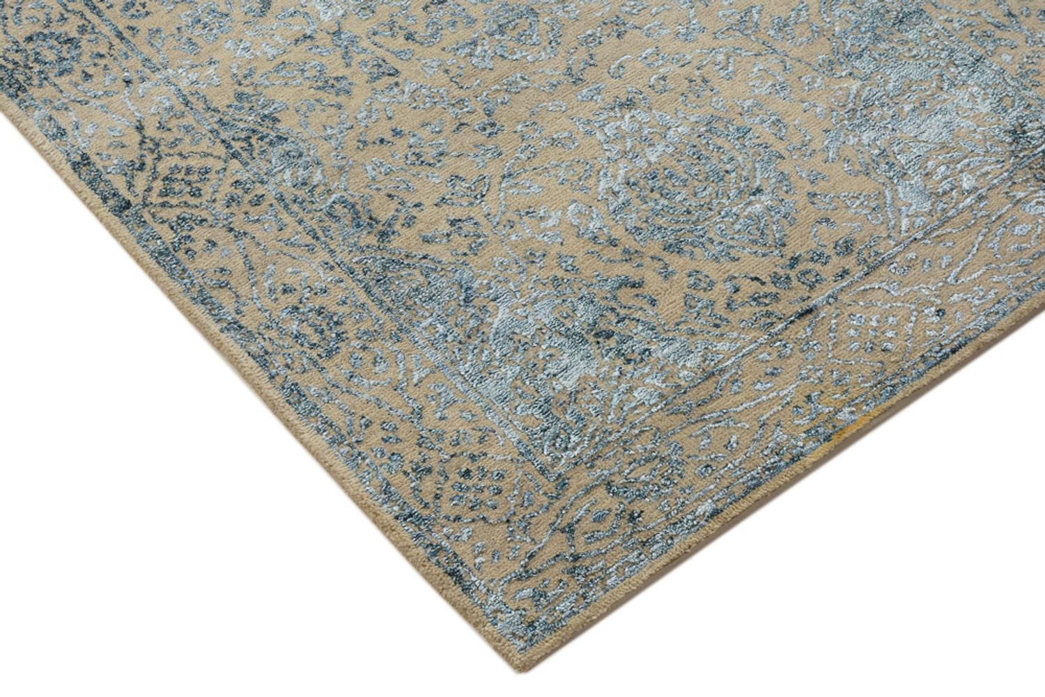 Tapis design - 138 x 74 cm - beige clair