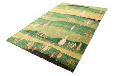 Tapis Gabbeh - Loribaft Indus - 247 x 172 cm - vert