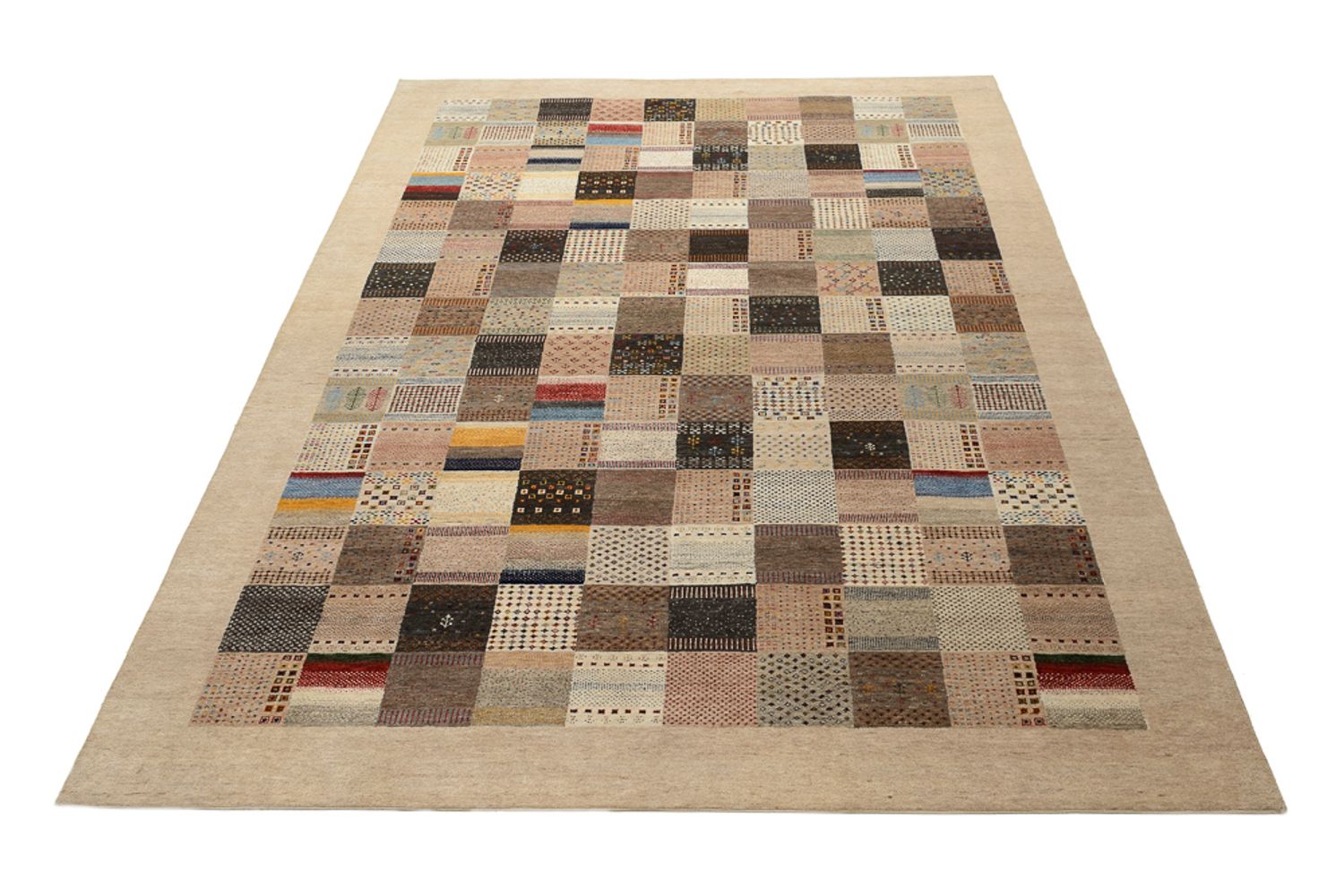 Tapete Gabbeh - Loribaft Indus - 350 x 250 cm - bege escuro