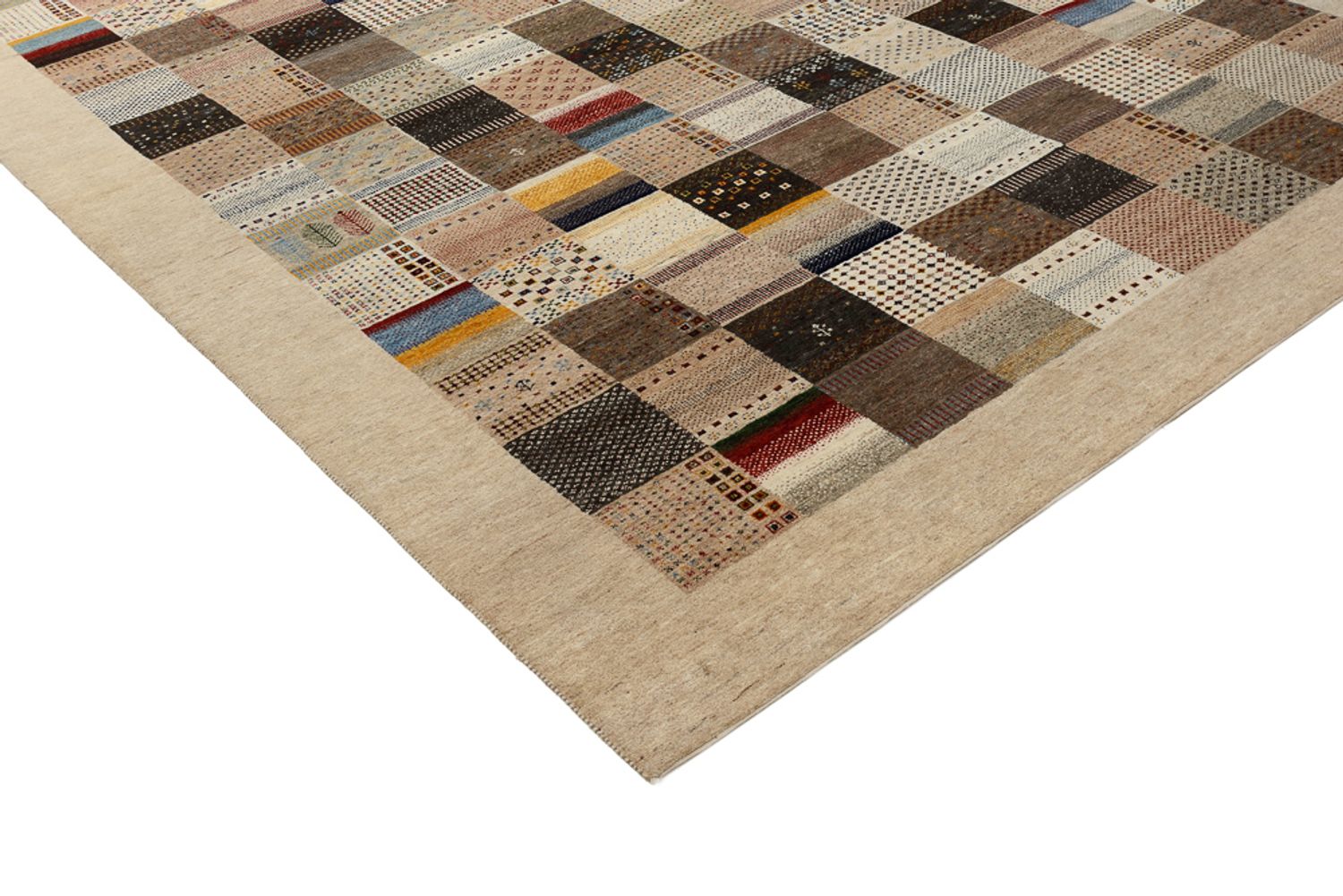 Alfombra Gabbeh - Loribaft Indus - 350 x 250 cm - beige oscuro