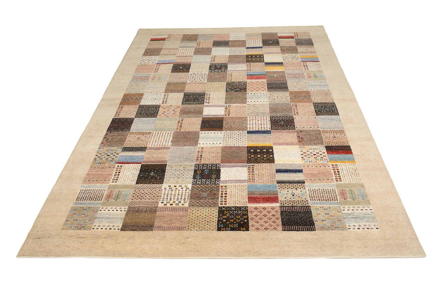 Tapis Gabbeh - Loribaft Indus - 350 x 250 cm - beige foncé