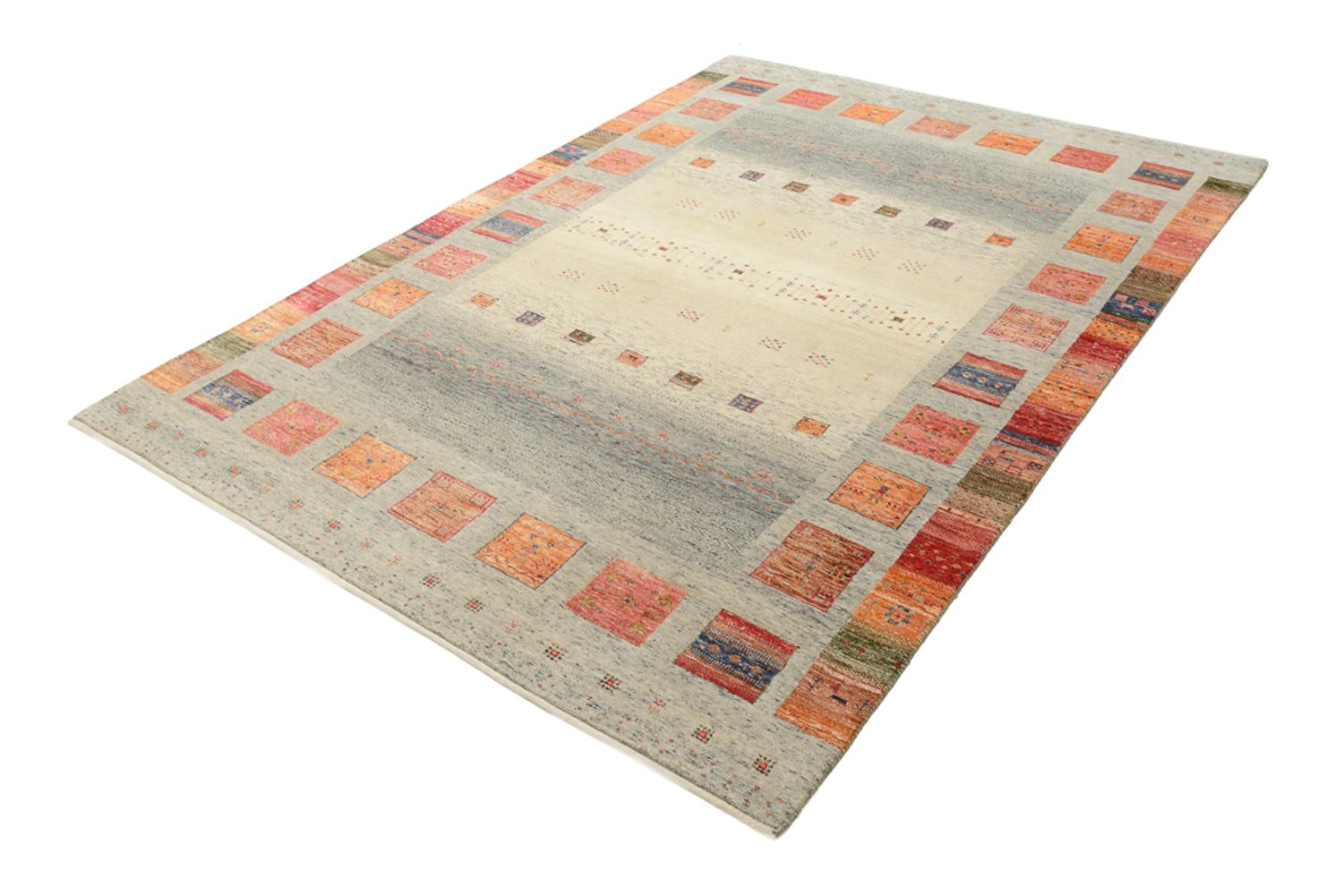 Gabbeh Teppich - Loribaft Indus - 244 x 176 cm - mehrfarbig