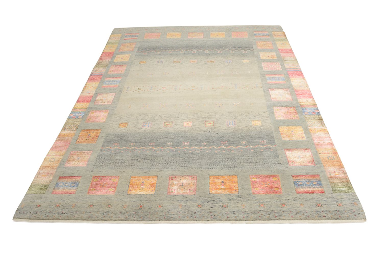 Gabbeh Teppich - Loribaft Indus - 244 x 176 cm - mehrfarbig